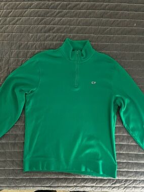 Vineyard Vines Men's Bright Green Half-Zip Pullover